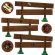3 Zäune, braun, im Set - 080/034/91