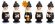 5 Kurrendefiguren schwarz - F204/180