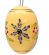 Osterei gelb mit Blumen, 55 mm, handbemalt - 224/020/ge