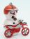 Räucher-Mini Biker mit rotem Crossmotorrad weiß - F070/096/1