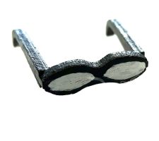 coole Brille, bemalt, Breite 17 mm - 111-524