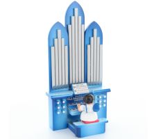 Engel an der Orgel, blaue Flügel - 225/043/13B