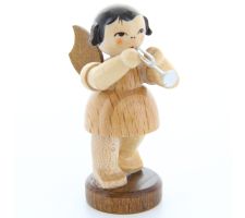 Engel stehend mit Piccolotrompete, natur - 225/043/53N