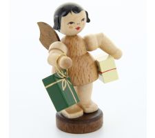 Engel stehend mit 2 Geschenken, natur - 225/270/09N