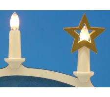 Aufsteckstern gold für elektrische Schwibbögen - 226/055/07G