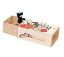 Schiebebox mit Spielwerk, Katzenkörbchen - FWW-686