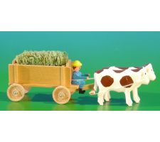 Miniaturgespann Kastenwagen mit Gras - F051/006KO