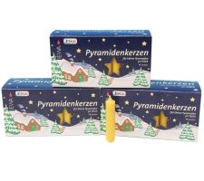 3 Pack Pyramidenkerzen 50 Stück honigfarben - FPK/50H-3