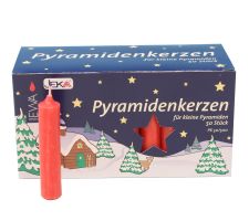 Pyramidenkerzen 50 Stück rot - FPK/50R