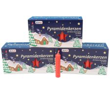 3 Packungen Pyramidenkerzen 50 Stück rot - FPK/50R-3
