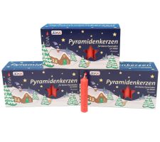 3 Packungen Pyramidenkerzen 50 Stück rot - FPK/50R-3