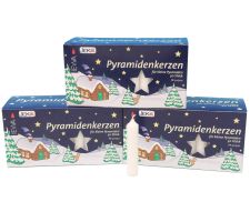 3 Packungen Pyramidenkerzen 50 Stück weiß - FPK/50W-3