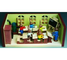 Miniaturstübchen Hasenschule mit Lehrer - F30-03-3