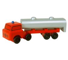 Miniatur LKW Feuerwehr Tanklastzug, rot - F016-011