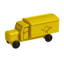 Miniatur LKW mit Haube, Postauto gelb - F016-016-1