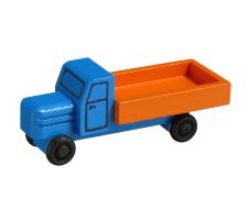 Miniatur LKW mit Haube, Lastwagen blau / orange - F016-016-5