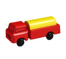 Miniatur LKW, Tankwagen rot / gelb - F016-018-2