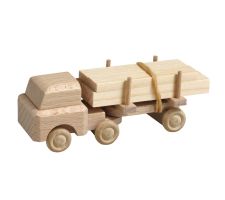 Miniatur Sattel-LKW, Holztransport, natur - F016-018N-6