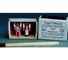 Mini - Zündholzschachtel Engel und Bergmann - F29-50