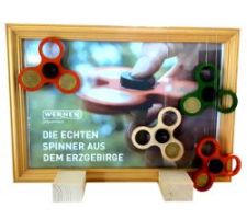 Fidget Spinner / Handkreisel aus Holz rot - F222-790-4