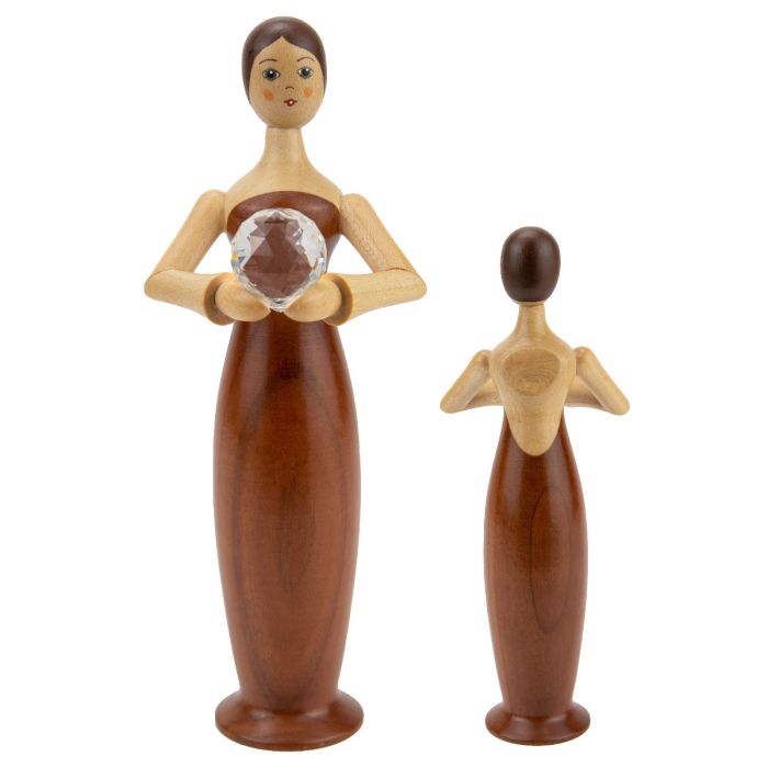 Tugendfigur Glaube mit rundem Kristall natur - 225/070/01G