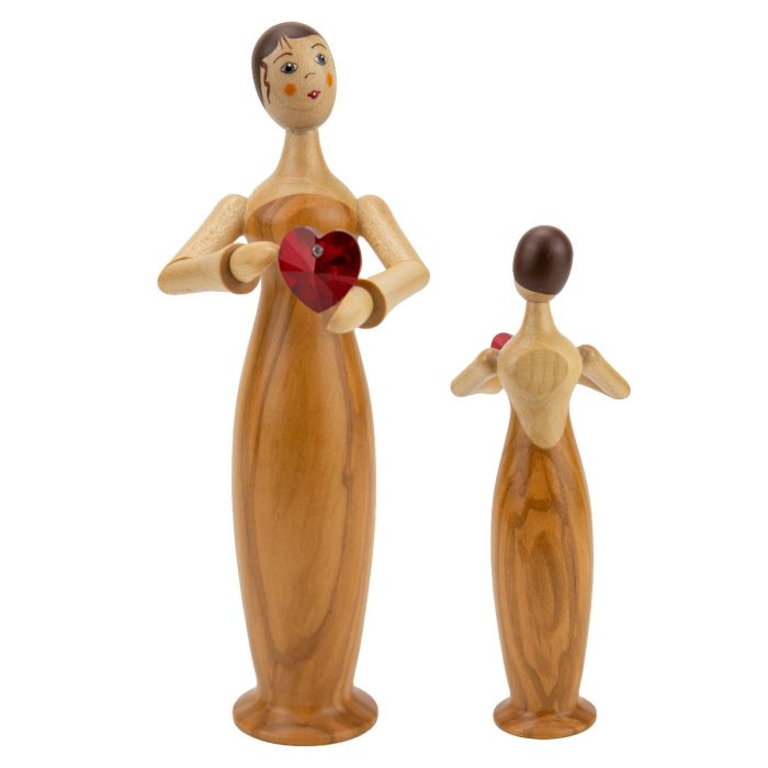 Tugendfigur Liebe mit  Kristallherz natur - 225/070/02G