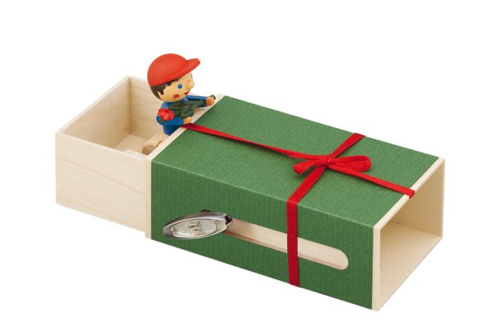 Schiebebox mit Spielwerk, Geschenkebox Junge - FWW-697