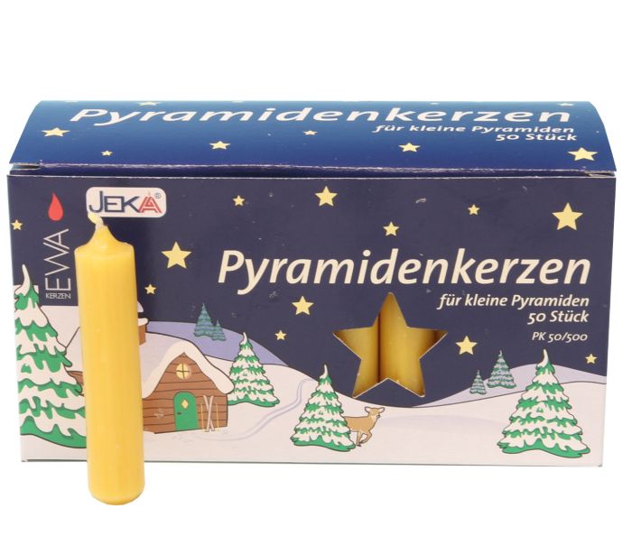 Pyramidenkerzen 50 Stück honigfarben - FPK/50H