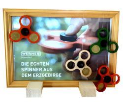 Fidget Spinner / Handkreisel aus Holz natur - F222-790-3